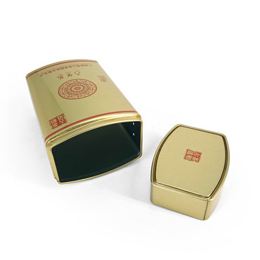JYB custom gold metal tinplate tin can for tea/coffee