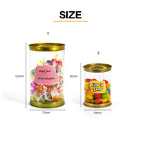 JYB Plastic PET Transparent Tin Can for packaging
