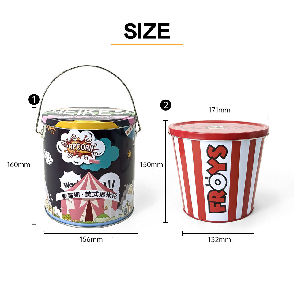 JYB Popcorn Tin Bucket